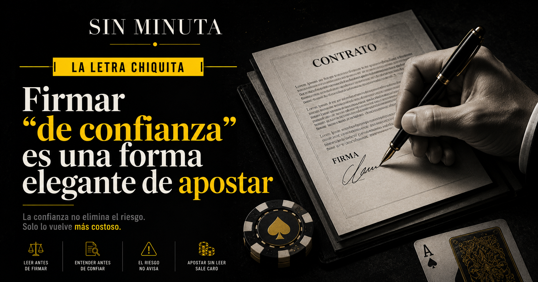 Firmar "de confianza" es una forma elegante de apostar